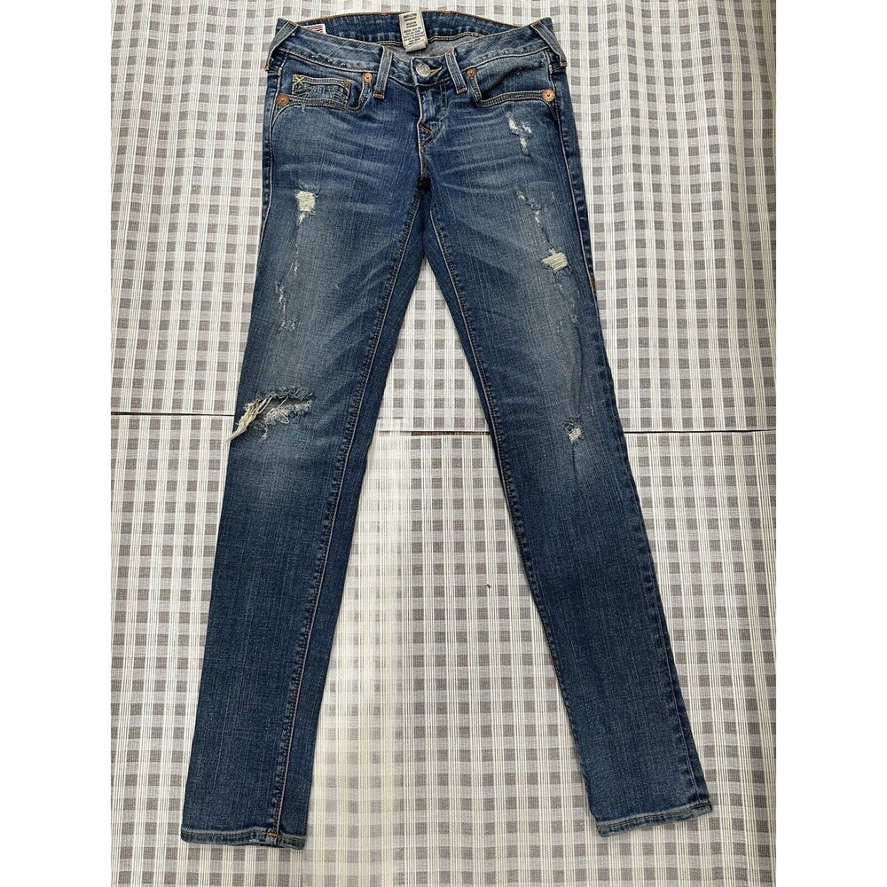 True Religion Women's Stella Blue Jeans Size 28 Made In U.S.A. True Religion